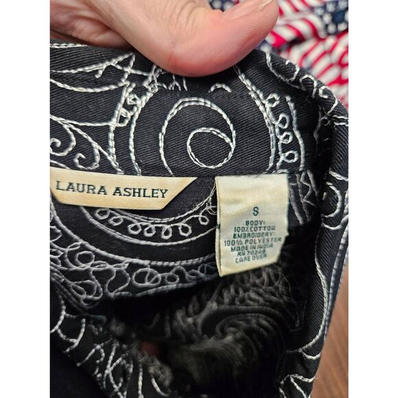 Laura Ashley Black Embroidered Blazer Womens Size Small - Picture 5 of 7